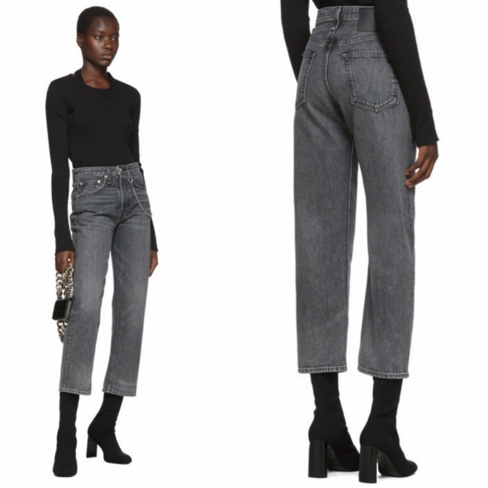 Rag and Bone Maya High Rise Straight Faded Black size 26
